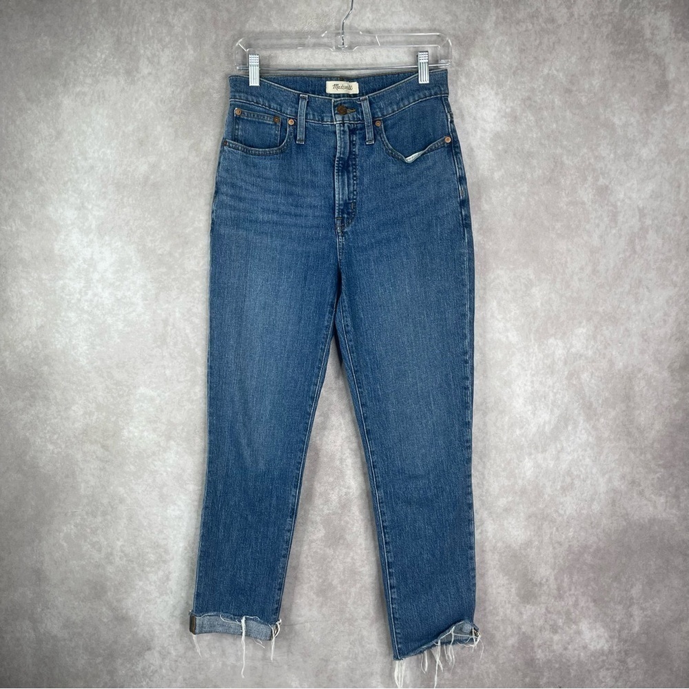 Madewell‎ The Perfect Vintage Raw Hem Jeans In Alstyne Wash N1323 Women's Sz 27